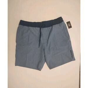 Volcom NWT Mens Shorts Blue Pockets Size XL Drawstring 8" Inseam MSRP $55.00
